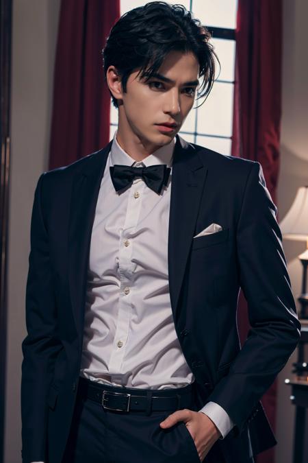 00532-2058503718-Best quality,masterpiece,ultra high res,photorealistic_1.4,1boy,light and shadow,1boy,male focus,solo,formal,black hair,bowtie,b.png